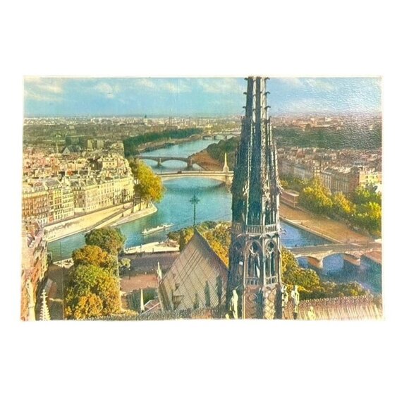 Vintage Paris Postcard Notre Dame View La Seine Sun Editions Michel Roux u - Picture 1 of 2